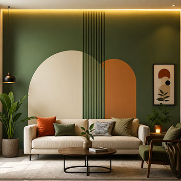 Villa Painting Kerala – Interior Accent Walls